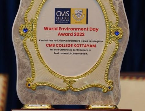 CMS College Wins World Environmental Day Award by Kerala State Pollution Control Board.