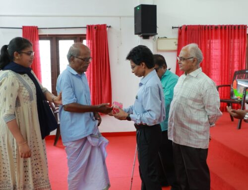 CMS College NSS Unit in association with Kerala Federation for the Blinds Bible Society of India organised Whitecane Distribution to all eligible visually impaired people in the Kottayam district