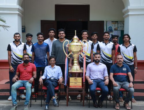CMS College, Kottayam lifted the Chandrika Ramanan Ever rolling Trophy for the Thirunelloor All Kerala Volleyball Tournament.