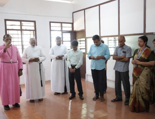 The dedication Service of the Renovated M.Sc. Chemistry Lab done by Rt. Rev. Malayil Sabu Koshy Cherian Bishop.
