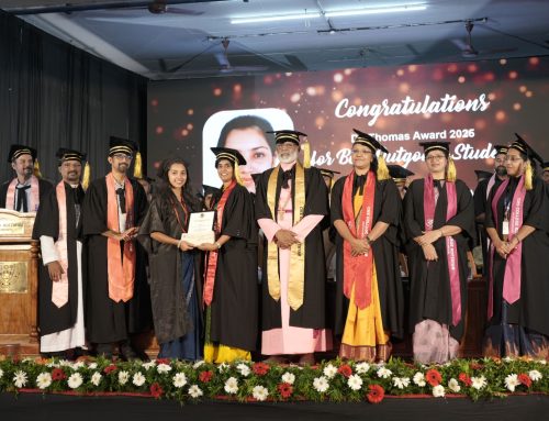 Graduation Ceremony 2025: Gopika Gopan receiving Dr. Thomas Award for Best Outgoing UG Student 2025.