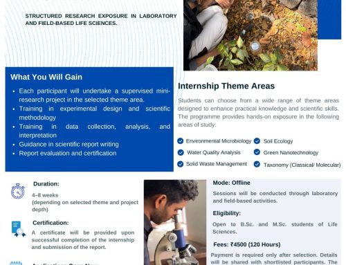 Research Internship Programme in Life Sciences